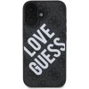 Pouzdro a kryt na mobilní telefon Apple Guess PU Leather 4G Big Love Logo MagSafe pro iPhone 16 Black GUHMP16SP4PLGWK