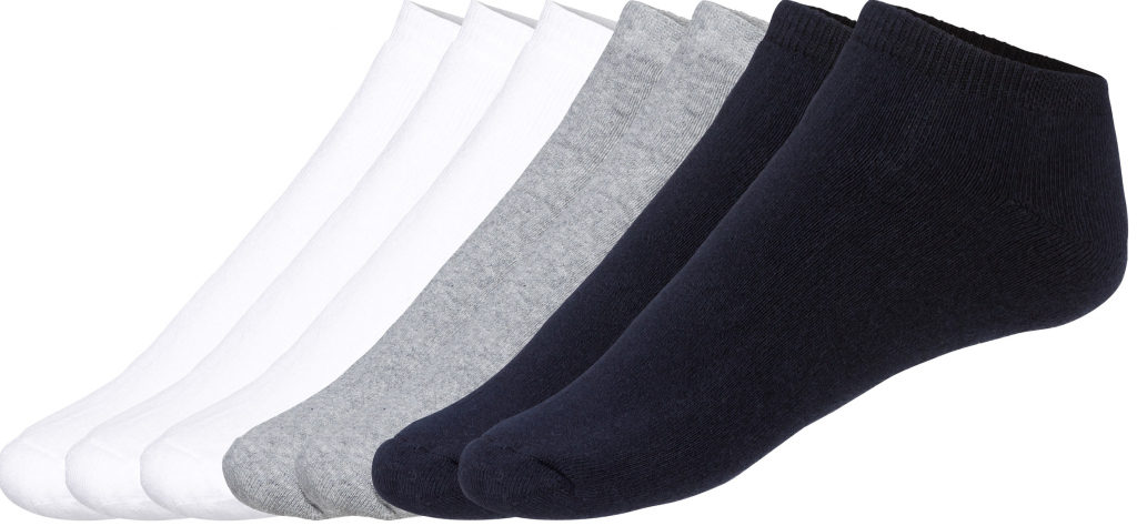 Livergy pánské nízké termo ponožky s BIO bavlnou 7 párů navy modrá / šedá / bílá