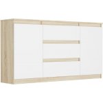 Framire Komoda se zásuvkami a skříňkami Sonoma Mix 140 x 40 x 76 cm Modern R140S3 – Hledejceny.cz
