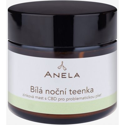 Anela Bílá noční teenka CBD zinkový krém na akné či ekzém 50 ml – Zboží Mobilmania