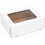 Eobaly.cz Dárková krabice s průhledným víkem bílá 250 x 200 x 100 mm 25 ks – Hledejceny.cz