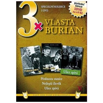 3x Vlasta Burian V. papírový obal DVD