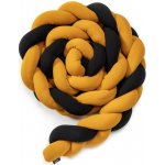Eseco Pletený mantinel do kulatých postýlek černá /mustard – Zboží Dáma