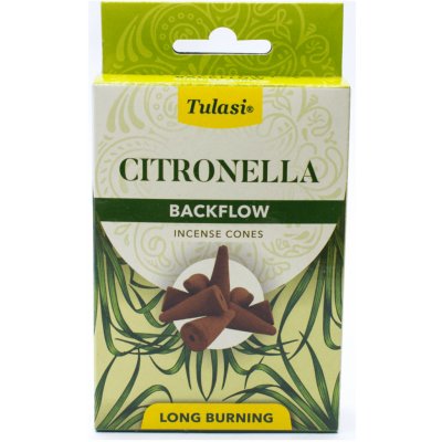 Tulasi Citronella backflow indické vonné františky 10 ks – Zbozi.Blesk.cz