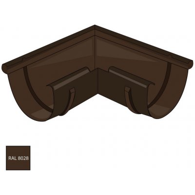 KJG vnější roh 330 mm RAL 7016 šedý – Zboží Mobilmania