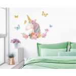 IMPOL TRADE SLKRKA-6201 6 Samolepky na zeď Unicorn rozměr 24,5 x 47,5 cm – Zboží Dáma