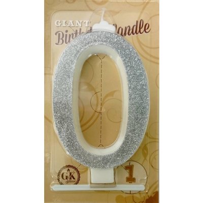 Dortisimo Svíčka velká stříbrná číslo 0 – Sleviste.cz