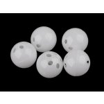 Chrastítko kulička Ø2,4 a 2,6 cm - (Ø26 mm) bílá (5 ks) – Zboží Dáma