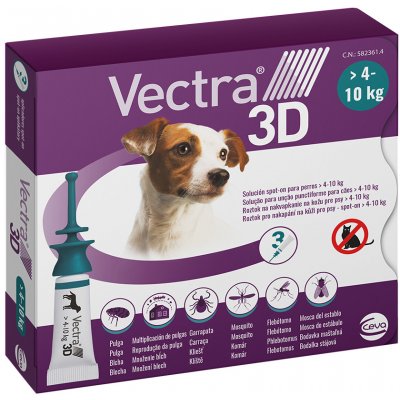 Vectra 3D Spot-On S pro psy 4-10 kg 3 x 1,6 ml