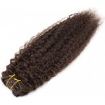 Clip in vlasy 51cm kudrnaté - tmavě hnědé – Zboží Dáma