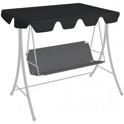 OMAXI 116173 Náhradní stříška na zahradní houpačku černá 150/130 x 105/70 cm – Zboží Dáma