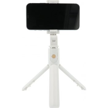 K07 Selfie teleskopická tyč se stativem a Bluetooth, bílá 5903396033599