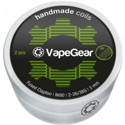 VapeGear Handmade Coils Fused Clapton Ni80 2-26/38G 3mm 2ks