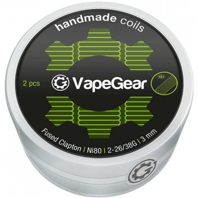 VapeGear Handmade Coils Fused Clapton Ni80 2-26/38G 3mm 2ks – Hledejceny.cz