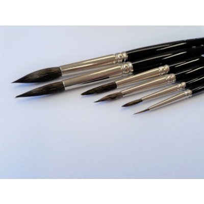 Lineo Štětec kulatý přírodní Veverka 103/4 Krátká rukojeť – Zboží Dáma