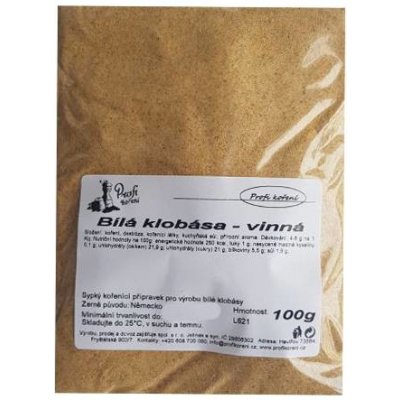 Koření Bílá klobása vinná 100 g – Zboží Dáma