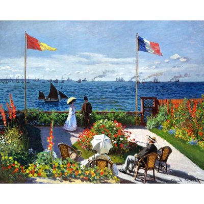 Figured ART Diamantové malování ZAHRADA v Sainte-Adresse Monet 40 x 50 cm bez rámu – Hledejceny.cz