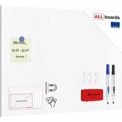 Allboards PME60x40 Magnetická tabule SLIMboard bezrámová 60 x 40 cm – Hledejceny.cz