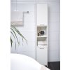 Koupelnový nábytek Goleto Koupelnová vysoká skříňka 185 x 30 x 30 cm bílá