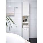Goleto Koupelnová vysoká skříňka 185 x 30 x 30 cm bílá – Sleviste.cz