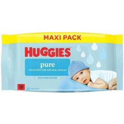 Huggies Pure Plasic Free dětské vlhčené ubrousky 60 ks – Hledejceny.cz