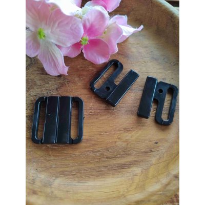 Zapínání plavkové šíře 25 mm plastové černé – Zboží Dáma