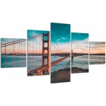 Obraz- Golden Gate, San Francisco, pětidílný 125x70 cm – Hledejceny.cz