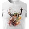 Dětské tričko dětské tričko s jelenem bílá