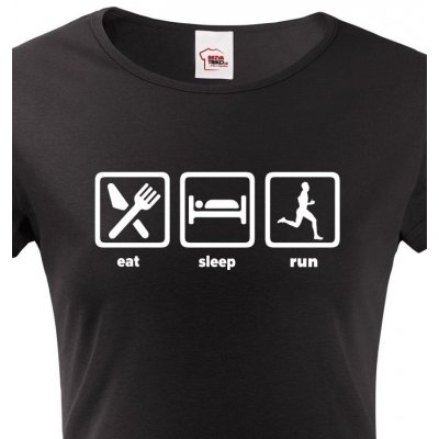 Dámské tričko Eat sleep run 2 Černá
