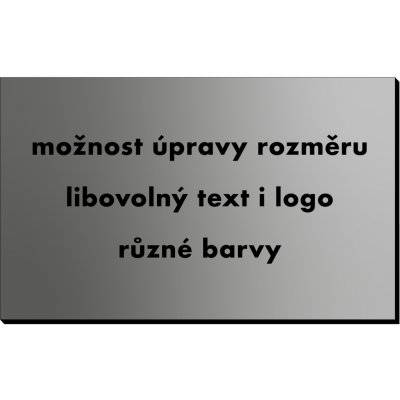 CzechMade Gravírovaná cedule s vlastním textem i logem - A8 52x74mm Barva desky: STŘÍBRNÁ DESKA / ČERNÉ GRAVÍROVÁNÍ – Zboží Dáma