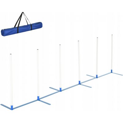 Pawhut Sada pro agility pro psy 305 x 60 x 94 cm, bílá + modrá – Hledejceny.cz