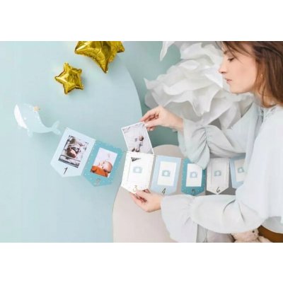 PartyDeco girlanda s rámečky a velrybami bílo-modrá D_GNZ1 – Hledejceny.cz