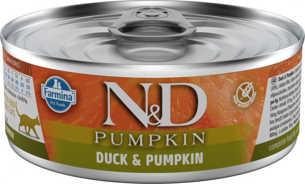 N&D GF Cat Pumpkin Adult Duck & Pumpkin 80 g