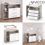 Vicco přebalovací pult Oskar Sonoma White 113x100x53 cm – Zboží Mobilmania