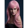 Paruka Fever Sienna Wig Pastel Pink Long Feathered with Fringe