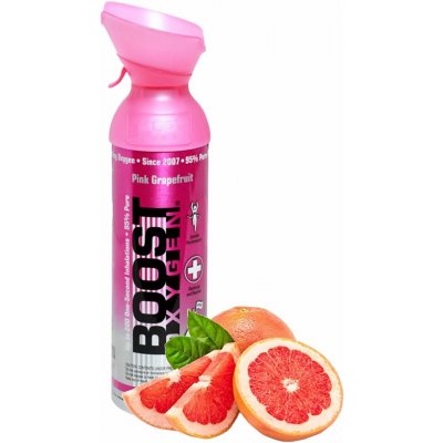 BOOST OXYGEN Doplňkový kyslík pro dýchání Boost Oxygen Růžový Grapefruit Velký 9 l – Hledejceny.cz