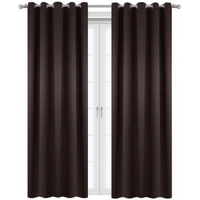 BytoTex Zatemňovací závěs s kroužky L769, 140 x 250 cm-hnědý – Hledejceny.cz