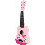 EcoToys Dřevěná dětská kytara s kovovými strunami kostka růžová – Hledejceny.cz