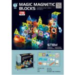 KIK KX5144 Magnetická dráha svítící 75 ks – Zboží Dáma