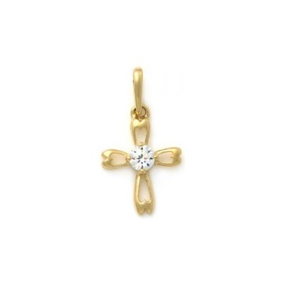 KA 8203 Zlatý přívěsek křížek ze žlutého zlata
