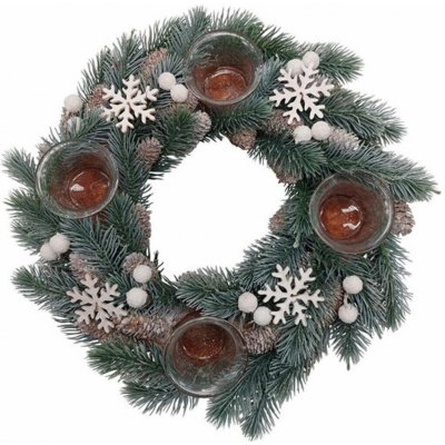 Goba Věnec adventní s vločkami 35 cm – Hledejceny.cz