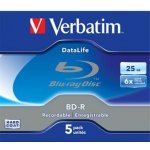 Verbatim BD-R 25GB 6x, jewel, 5ks (43836) – Hledejceny.cz