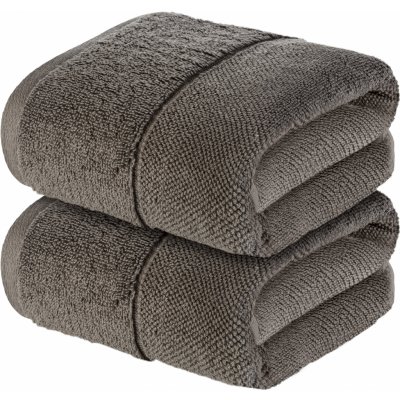 Livarno Home Froté ručník, 2 kusy, 50 x 100 cm (tmavě šedá) – Zboží Dáma