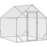 vidaXL Klec na kuřata 200 × 170 × 177 cm pozinkovaná ocel stříbrná 9799.42023409 – Zbozi.Blesk.cz
