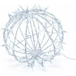 DECOLED Easy fix 3D LED svítící koule, skládací, pr. 40 cm, ledově bílá, bílý kabel, IP67, hliník – Hledejceny.cz