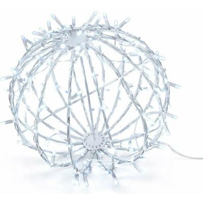 DECOLED Easy fix 3D LED svítící koule, skládací, pr. 40 cm, ledově bílá, bílý kabel, IP67, hliník – Hledejceny.cz