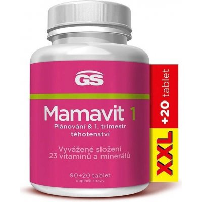GS Mamavit 1 Plánování a 1.trimestr 110 tablet – Hledejceny.cz