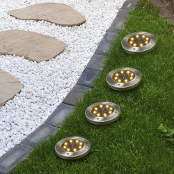 Greatstore HI Sada invazivních solárních zahradních světel LED 4 ks.