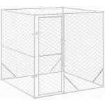 vidaXL Venkovní psí kotec stříbrný 200 x 200 x 200 cm – HobbyKompas.cz