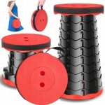 Okazeo Židle Skládací židle teleskopická stolička TABORET černá – Zboží Mobilmania